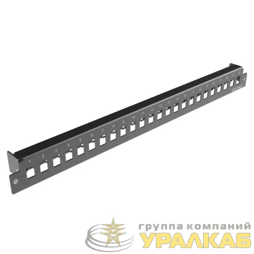 Панель лицевая для установки 24 адаптеров LC-Duplex/SC-Simplex 1U черн. DKC RNFP24SCDLC детальная картинка