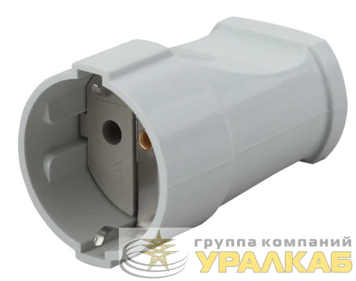 Розетка кабельная с заземл. прямая 16А бел. Rx2-W ЭРА Б0039682 детальная картинка