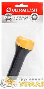 Фонарь 5002-ТН 4LED 1 режим 3хR03 черн. (блист.-пакет) Ultraflash 11785