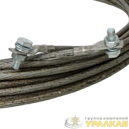 Трос стальной грозозащитный 50кв.мм (уп.25м) EKF 