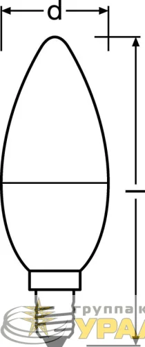 Лампа светодиодная LED Value LVCLB60 7SW/830 7Вт свеча матовая E14 230В 10х1 RU OSRAM 