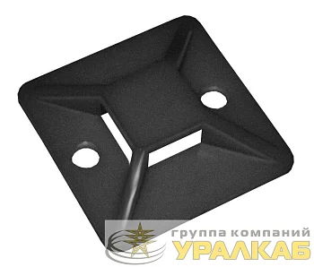 Площадка самокл. 20х20 под хомуты черн. (уп.20шт) IEK UHP31-20-020
