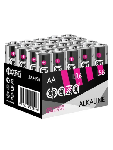 Элемент питания алкалиновый LR6 Alkaline Pack-20 (уп.20шт) ФАZА 5028098 детальная картинка