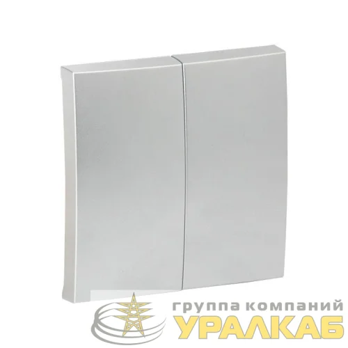Панель лицевая Валенсия для выключателя 2-кл. 10А сталь PROxima EKF ESV10-L-023-30 детальная картинка