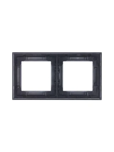 Рамка Levit 2п сталь/дым. черн. ABB 2CHH015020A6069 детальная картинка