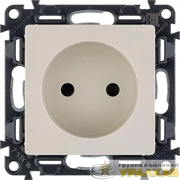 Розетка 1-м СП Valena Life 16А IP20 250В 2P защ. шторки безвинтов. клеммы с лицев. панелью механизм сл. кость Leg 