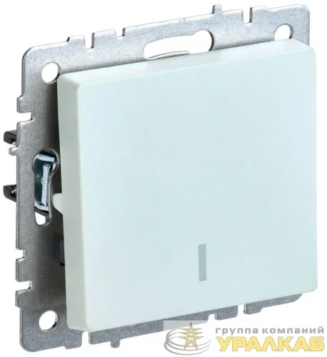 Выключатель 1-кл. СП BRITE ВС10-1-1-БрЖ 10А с индик. механизм жемчуж. IEK 