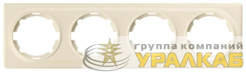 Рамка 4-м Florence беж. 1E52401301 OneKeyElectro 2172808 детальная картинка