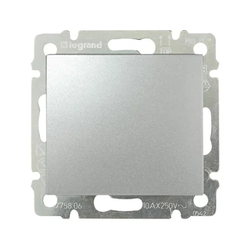 Механизм выключателя 1-кл. СП Valena 10А IP31 250В алюм. Leg 770101 детальная картинка