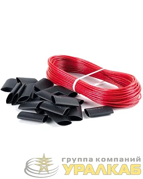 Комплект крепежа в водосточную трубу в 1 нитку 20 м (трос+крепежи) EXTHERM DRAIN/1