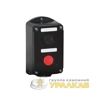 Пост кнопочный ПКЕ-212/2 "Пуск-Стоп" 1 черн. 1 красн. Электродеталь ПКЕ-212/2.1Ч.1К