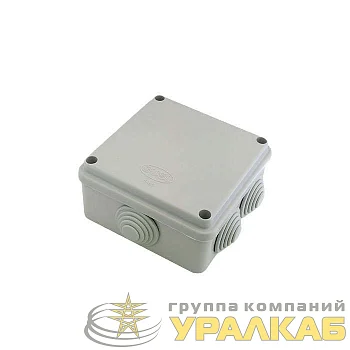 Коробка распределительная ОП 100х100х50мм IP55 крышка на винтах сер. ГУСИ 