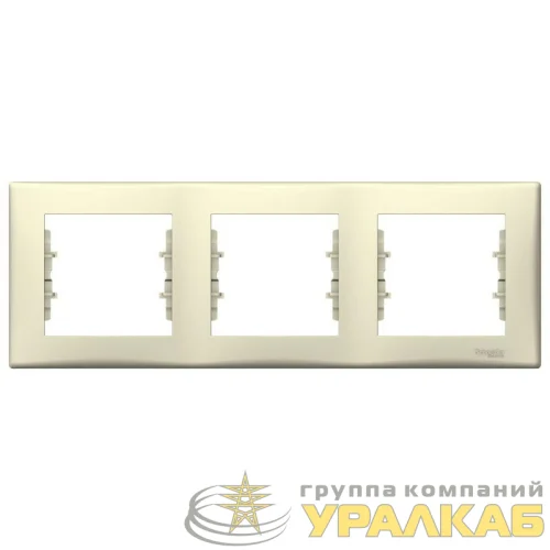 Рамка 3-м Sedna горизонт. беж. SchE 