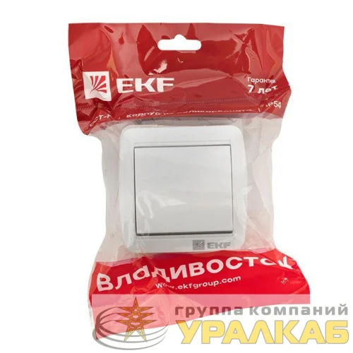 Выключатель ОП Владивосток кнопочный 10А IP54 сер. PROxima EKF EQR16-026-30-54 детальная картинка