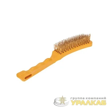 Щетка по металлу с пластиковой ручкой 5 рядов 260мм Kranz 