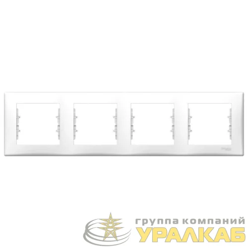 Рамка 4-м Sedna горизонт. бел. SchE SDN5800721 детальная картинка