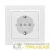 Розетка 1-м СП Минск 16А IP20 с заземл. защ. шторки бел. Basic EKF ERR16-028-100 детальная картинка