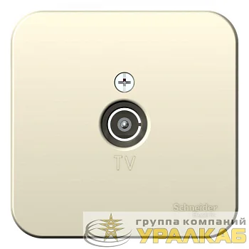 Розетка телевизионная TV ОП Blanca коннектор с изолир. пластиной молочн. SE 