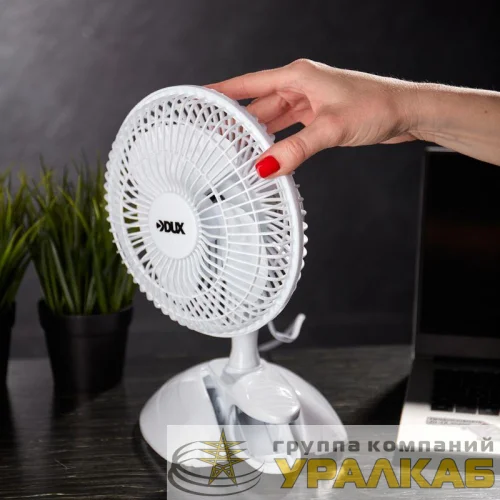 Вентилятор настольный DX-614 15Вт 220В бел. DUX 60-0211 детальная картинка
