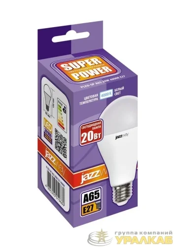 Лампа светодиодная PLED-SP 20Вт A60 4000К нейтр. бел. E27 230В/50Гц JazzWay A