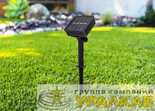 Светильник светодиодный SLR-G08-30W садовый; гирлянда капли теплый бел. солнечная батарея ФАZА 