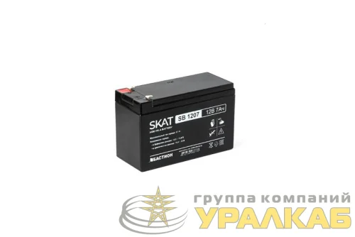 Аккумулятор 12В 7А.ч макс. ток заряда 2.1А SKAT SB 1207 Бастион 2533 детальная картинка