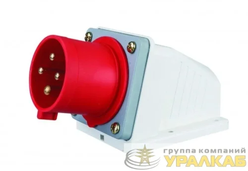 Вилка стационарная 3Р+РЕ 32А 380В IP44 ВС-103 DEKraft 26161DEK детальная картинка