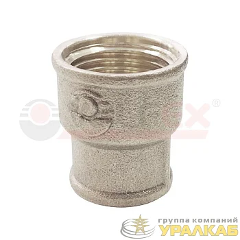 Муфта переходная никелированная ВР 1/2дюйм-ВР 3/8дюйм (200/10) VALFEX VF.240.N.012.038