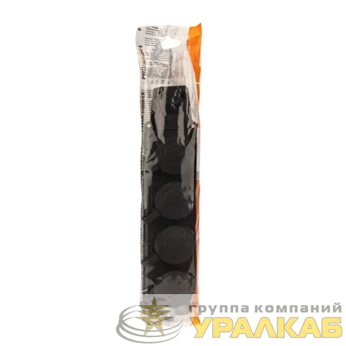Колодка удлинителя 4-м 16А IP44 230В 2P+PE влагозащ. каучук PROCONNECT 111-114-4 детальная картинка