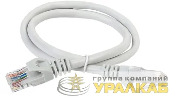 Патч-корд кат.5E UTP 3м сер. ITK PC01-C5EU-3M