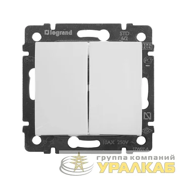Механизм переключателя проходного 2-кл. СП Valena 10А IP31 250В бел. Leg 774408