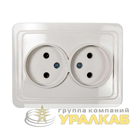 Розетка 2-м СП Classico 2102 16А IP20 бел. ASD / IN HOME 4680005959914 детальная картинка