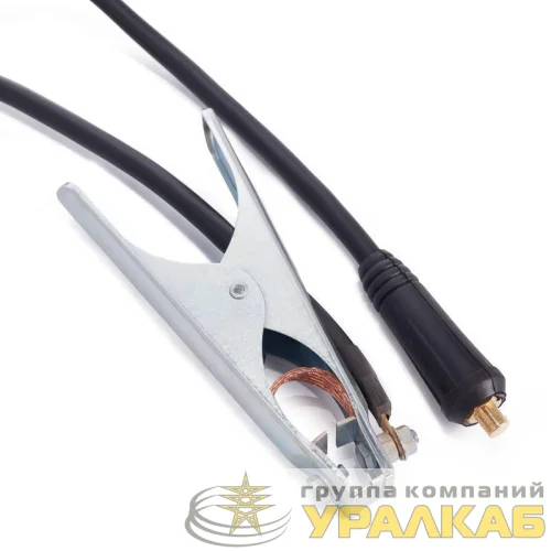 Кабель сварочный КГ 1х25 300А СКР 10-25 с клеммой заземления 3м Rexant 16-0764 детальная картинка