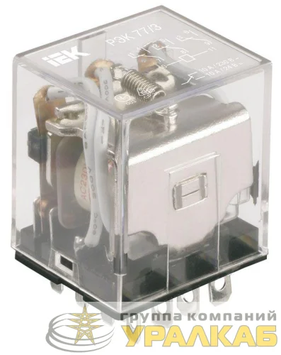 Реле РЭК 77-3 10А 220В AC IEK RRP10-3-10-220A детальная картинка