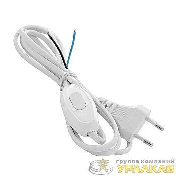 Шнур для бра ШВВП-ВП 2х0.75 с проходн. выкл. и электр. вилкой 1.7м бел. UNIVersal 