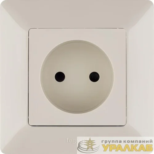 Розетка 1-м СП Valena Life 16А IP20 250В 2P защ. шторки безвинтов. клеммы с лицев. панелью механизм сл. кость Leg 