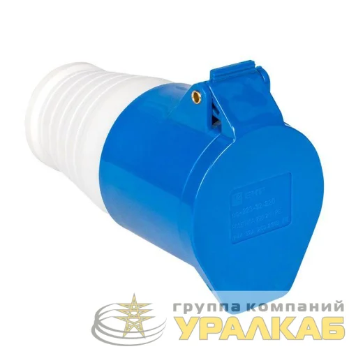Розетка кабельная 32А 220В 2P+E IP44 (223) EKF ps-223-32-220 детальная картинка