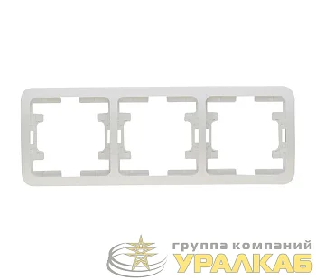 Рамка 3-м Mimoza горизонт. бел. Makel 22013