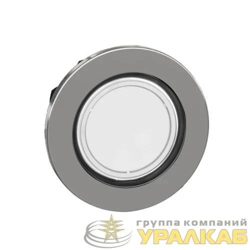 Головка сигнальной лампы 22мм бел. с подсвет. заподлицо металл SchE ZB4FV013 детальная картинка