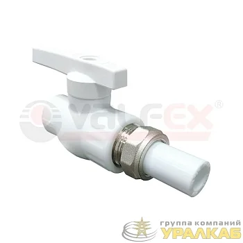 Кран шаровой 20х3/4дюйм полнопроходной с односторонним разъемным соединением (40/10) бел. VALFEX 