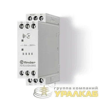 Реле термисторное (PTC) с/без память отказов 24В AC/DC выход 2СO 8A Ш=22.5мм IP20 FINDER 709200240002