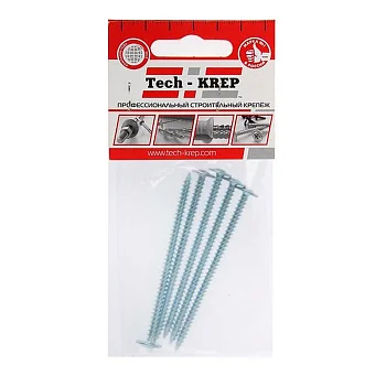 Саморез для тонкого метал. листа со сверлом 4.2х25 (уп.12шт) пакет Tech-Krep 
