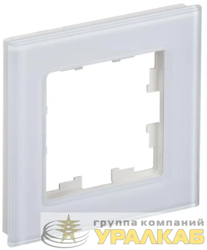 Рамка 1-м BRITE РУ-1-2-БрБ стекло бел. IEK BR-M12-G-K01 детальная картинка