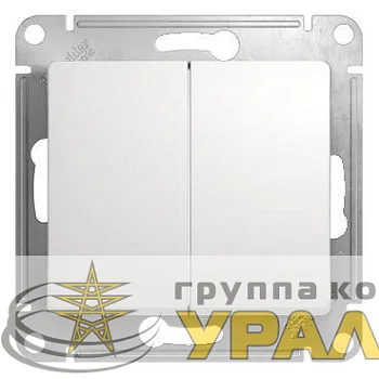 Переключатель проходной 2-кл. СП Glossa 10А IP20 (сх. 6/2) 10AX механизм бел. SE GSL000165