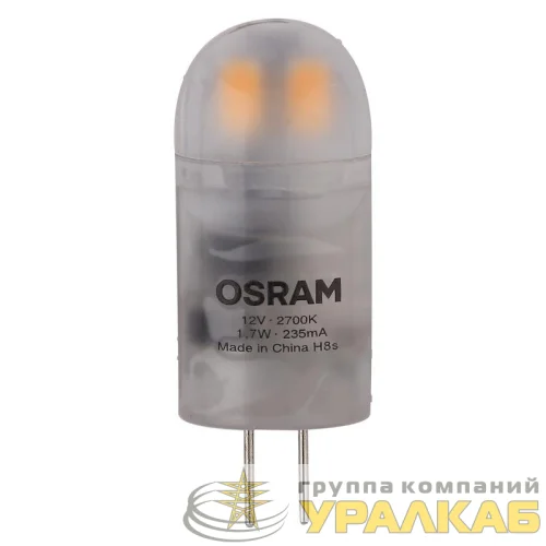 Лампа светодиодная LED Star PIN20 1.7W/827 1.7Вт матовая 2700К тепл. бел. G4 200лм 12В пластик. (замена 20Вт) OSRAM 