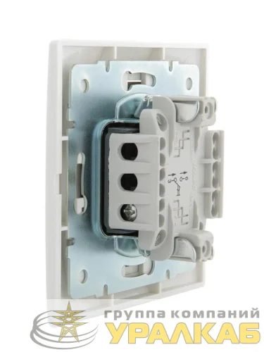 Выключатель кнопочный 1-кл. СП Mira бел./бел. LEZARD 701-0202-103 детальная картинка