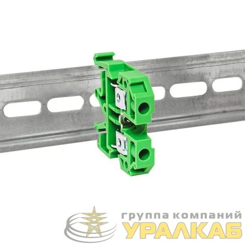 Колодка клеммная JXB-2.5/35 (25а) зел. EKF plc-jxb-2.5/35gn детальная картинка