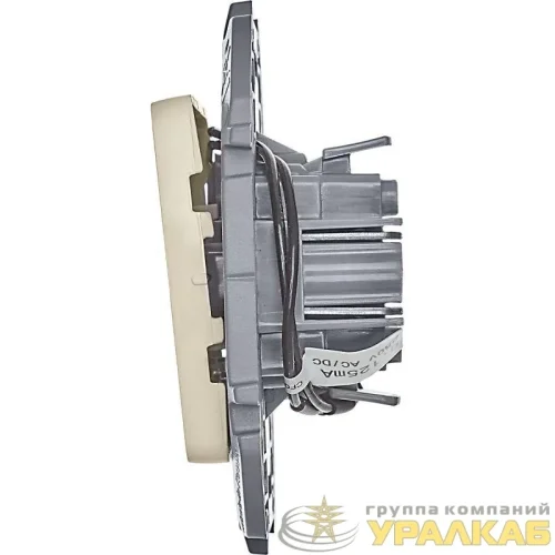 Переключатель 1-кл. Inspiria 10А IP20 250В 10AX с подсветкой/индикацией механизм сл. кость IEK 