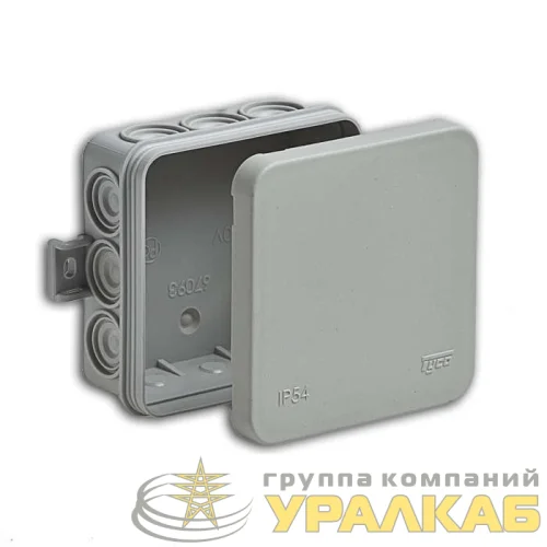 Коробка распределительная ОП 85х85х35мм 12 вводов IP54 сер. Ruvinil 67093 детальная картинка