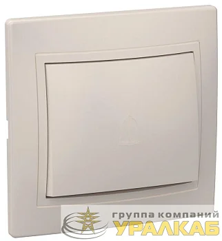 Переключатель проходной 1-кл. СП Кварта 10А IP20 ВСп10-1-0-ККм крем. IEK EVK12-K33-10-DM